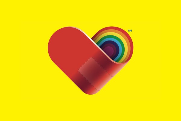 Thankful Hearts logo on yellow background