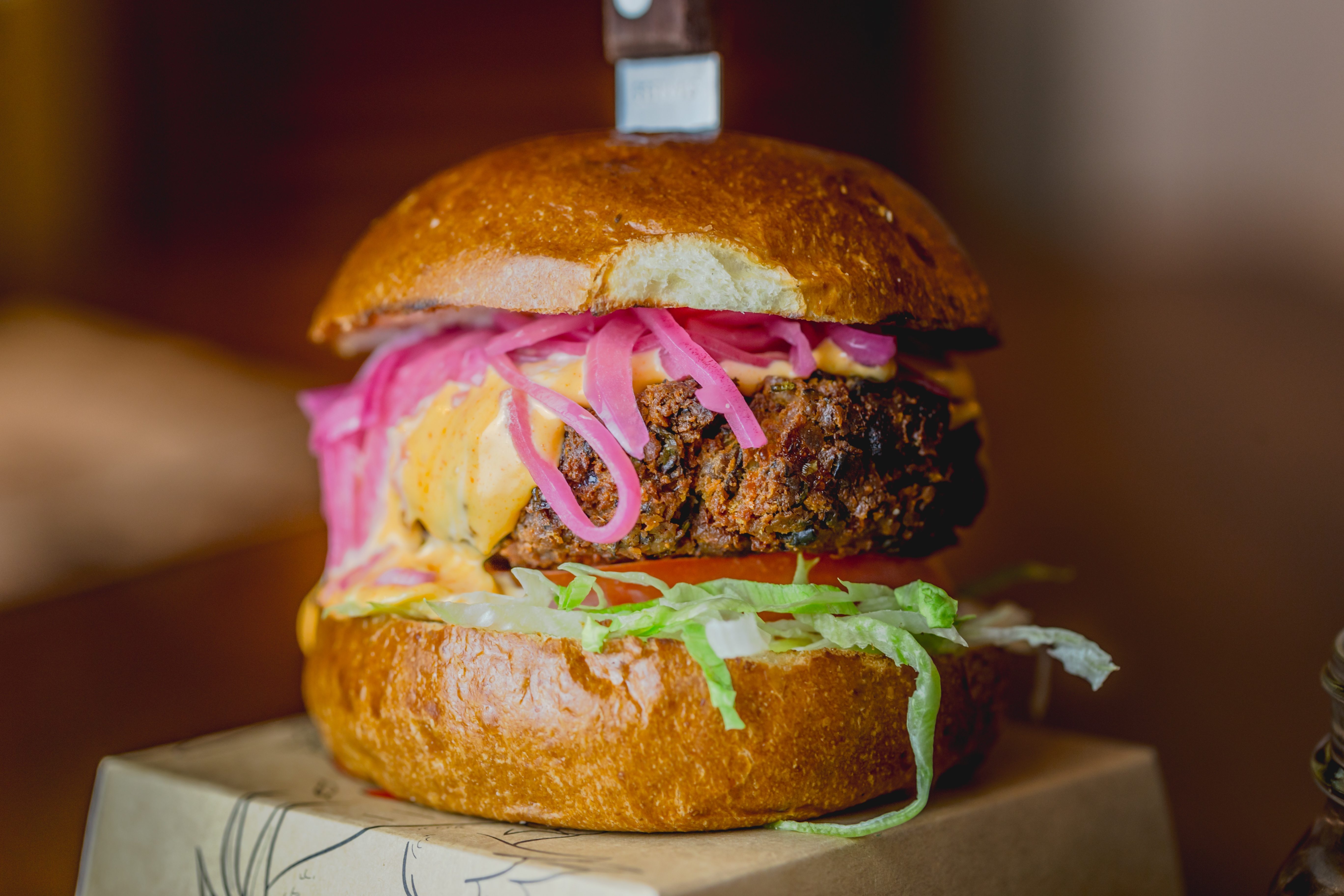 Absurd Bird London vegan burger