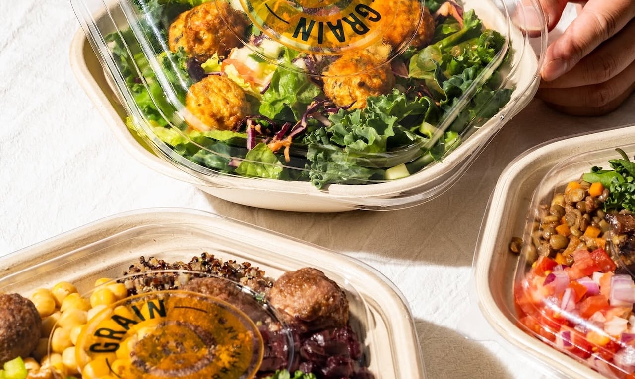 Colourful Aegean Power Bowl from Grain Mediterranean