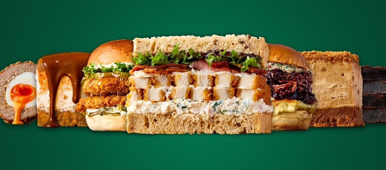 Team lunch spread of generous sandwiches from Sandwich Sandwich