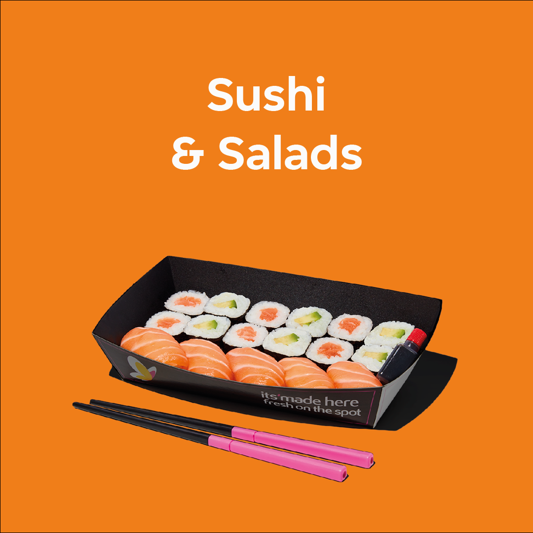 sushi and salads 